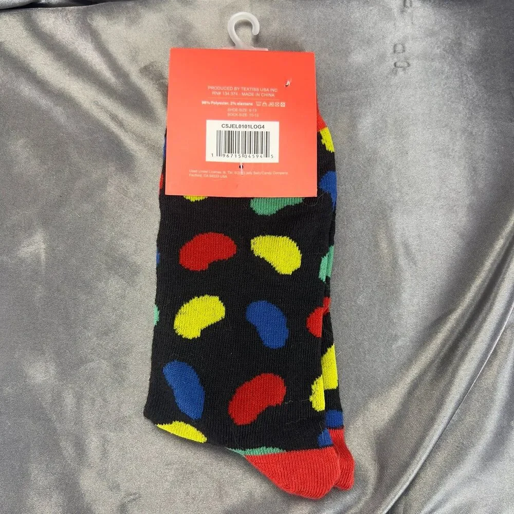 Jelly Belly Women’s Crew Socks Adult‎ Shoe Sz.6-13 One Pair Birthday Gifting NWT